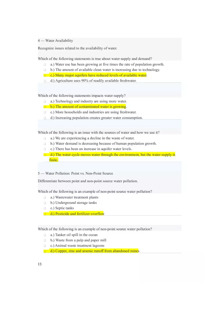 Human Population Growth Questions and Answers - Page 5