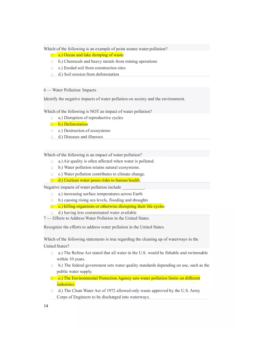 Human Population Growth Questions and Answers - Page 6