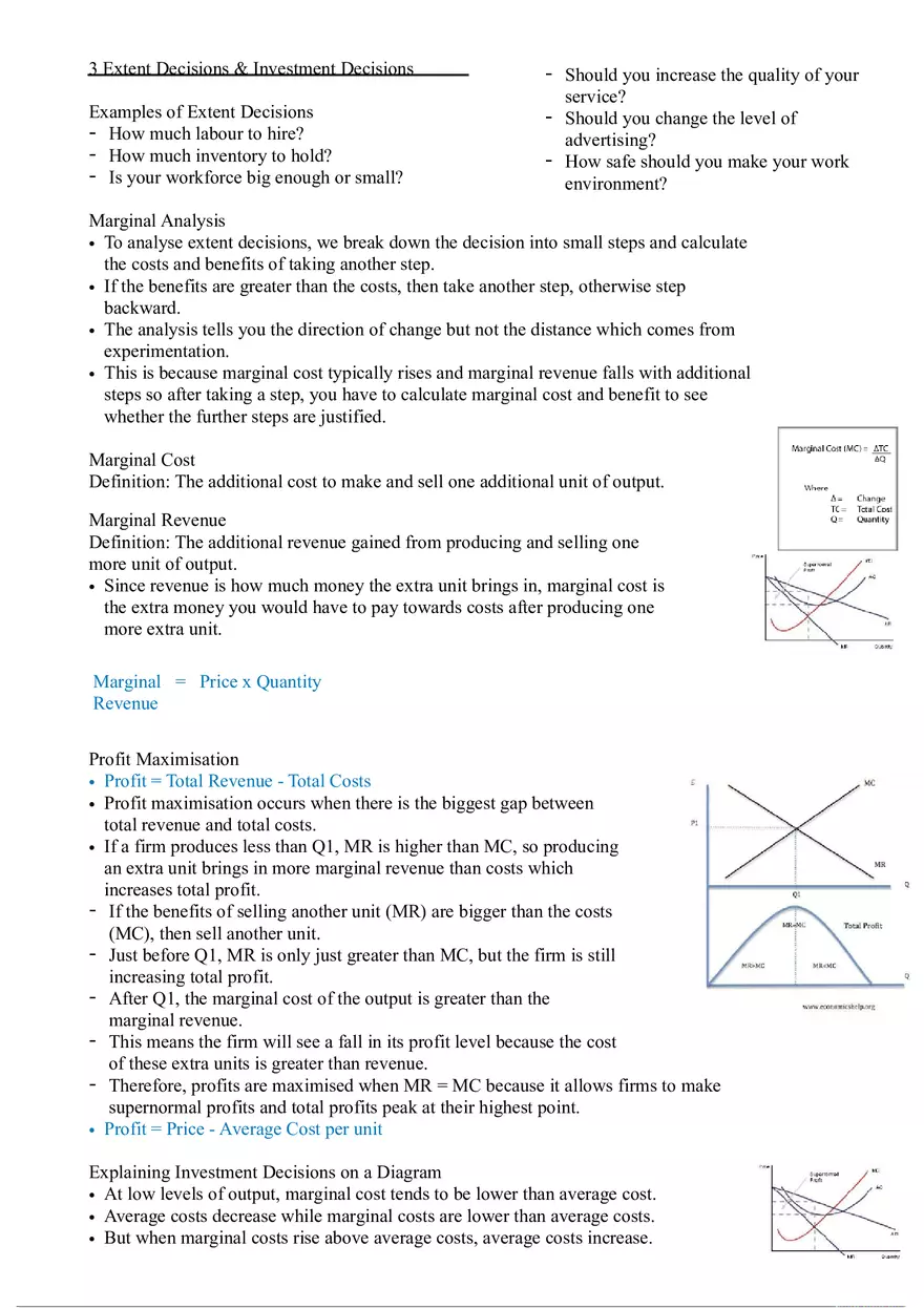 3 Extent Decisions and Investment Decisions - Page 1