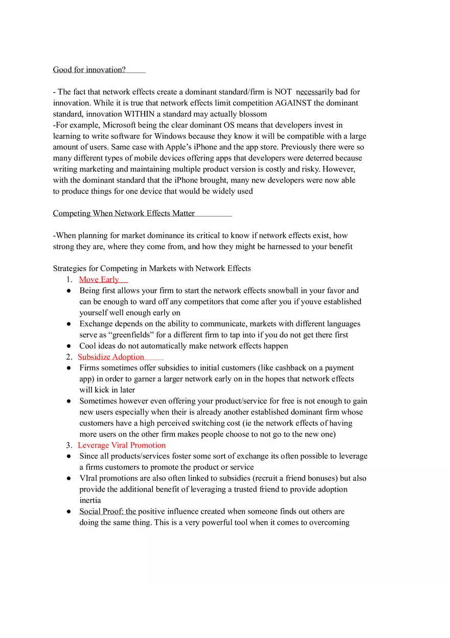 Platforms, Network Effects, and Competing in a Winner Take All World - Page 4