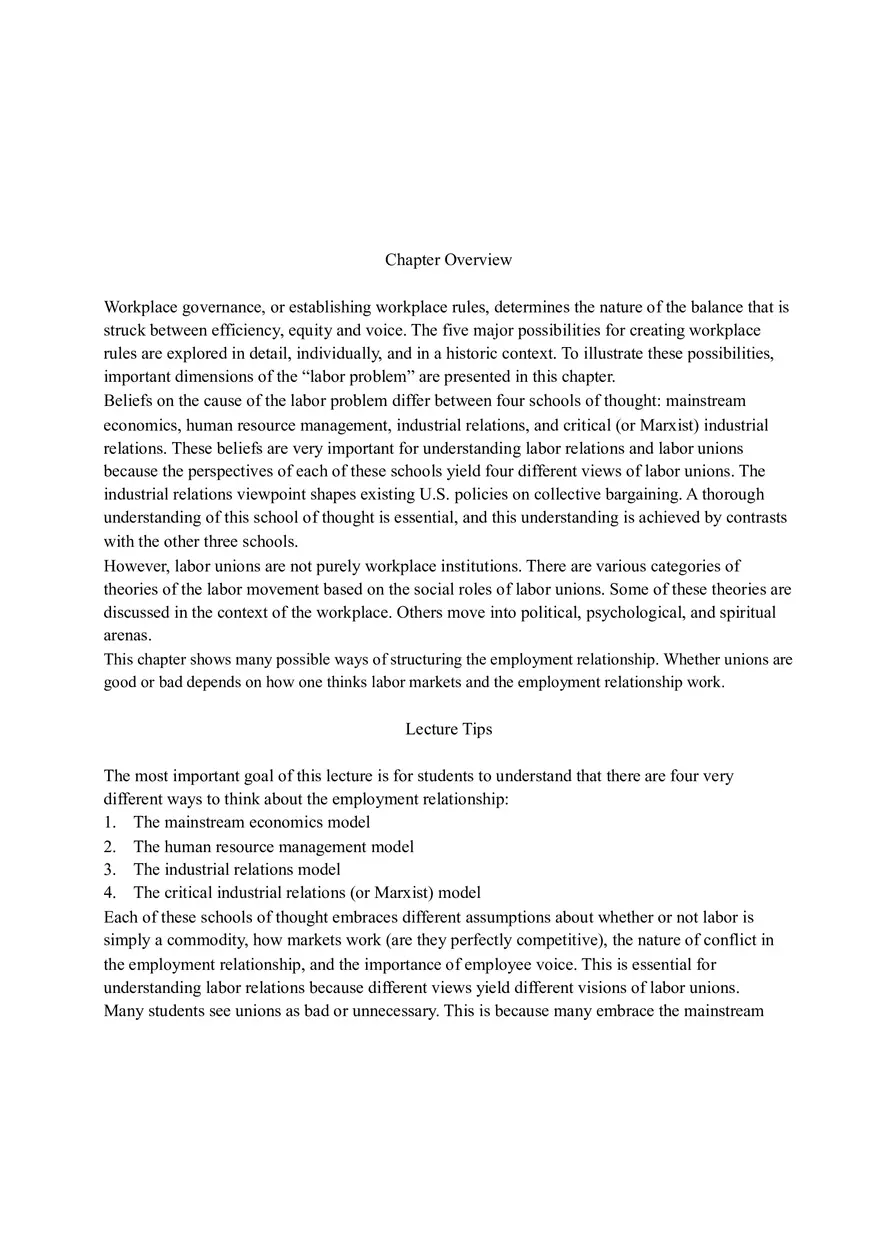 Labor Relations Striking a Balance - Page 1