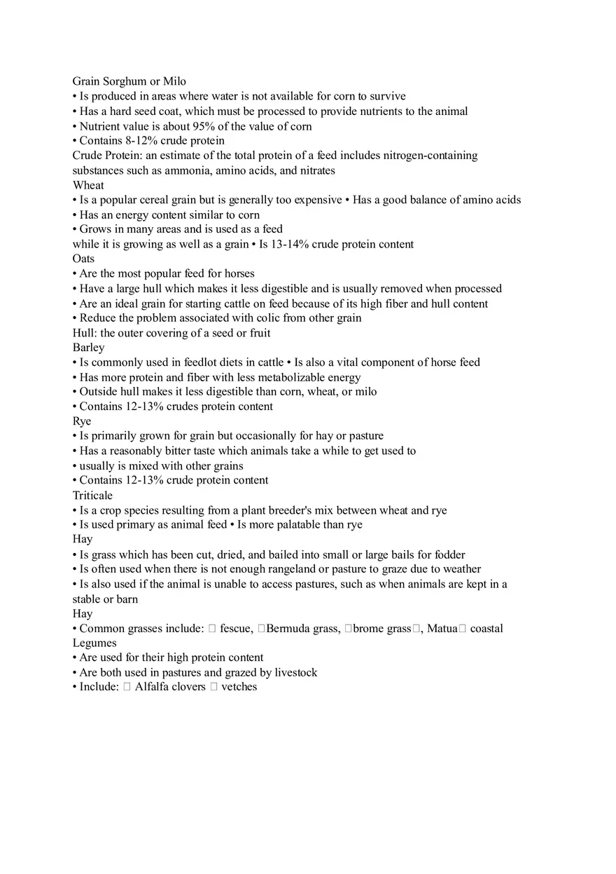 Feed and Feedstuff - Lecture Notes - Page 2