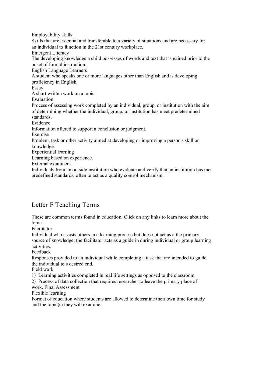 Letter A-J Teaching Terms - Page 7