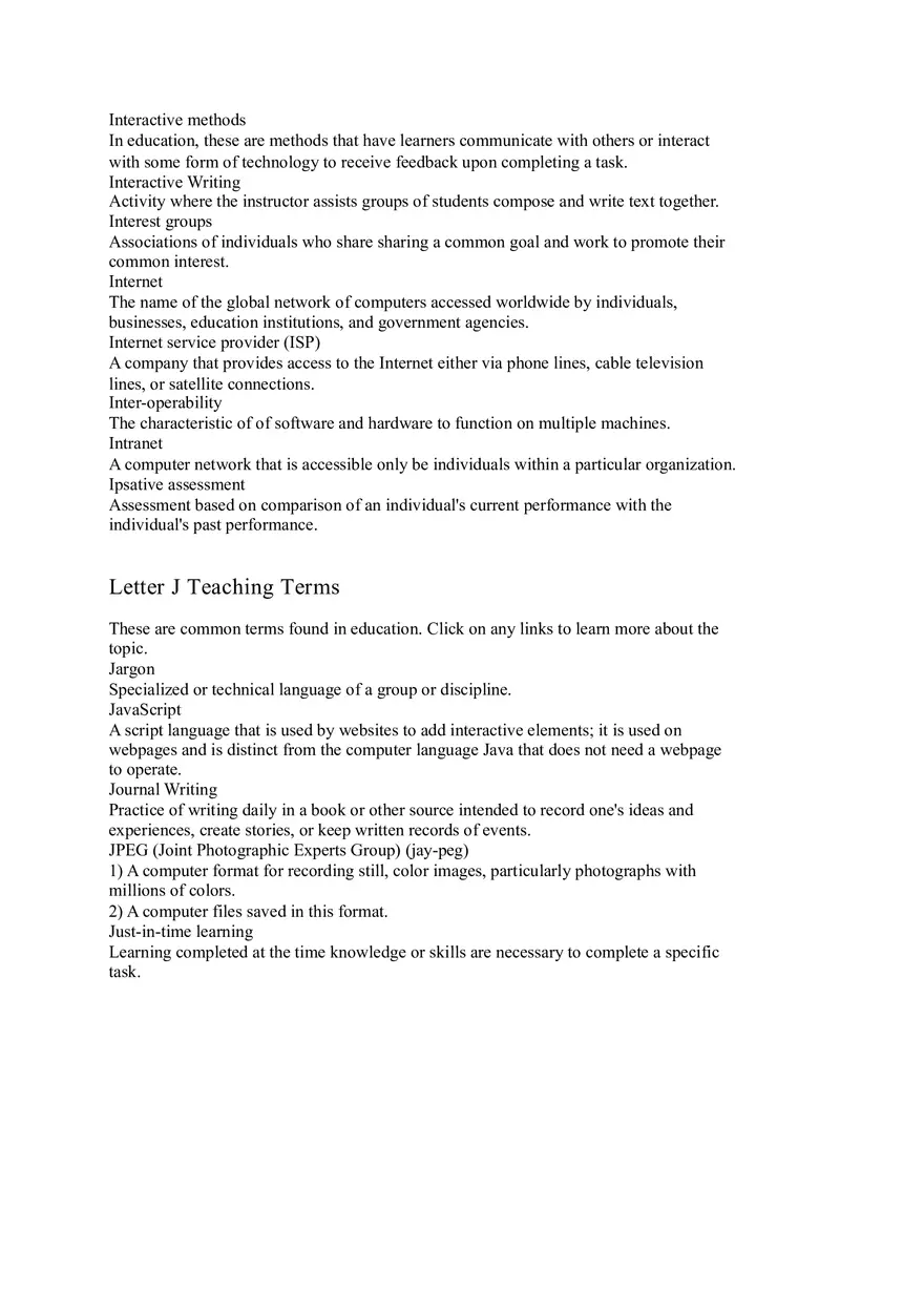 Letter A-J Teaching Terms - Page 10