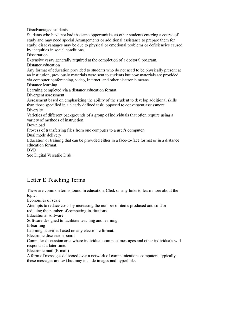 Letter A-J Teaching Terms - Page 6