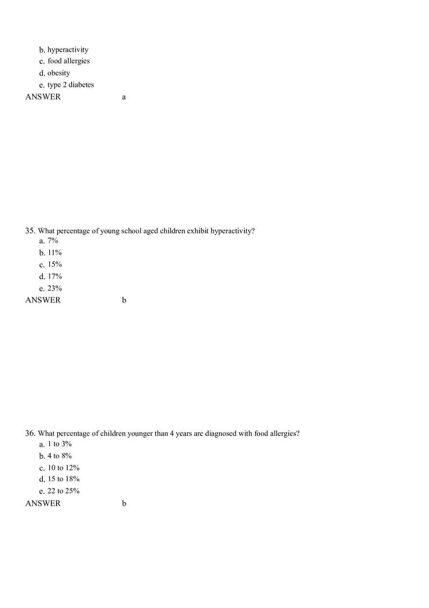 Life Cycle Nutrition - Childhood Obesity Answer Key 2 - Page 5