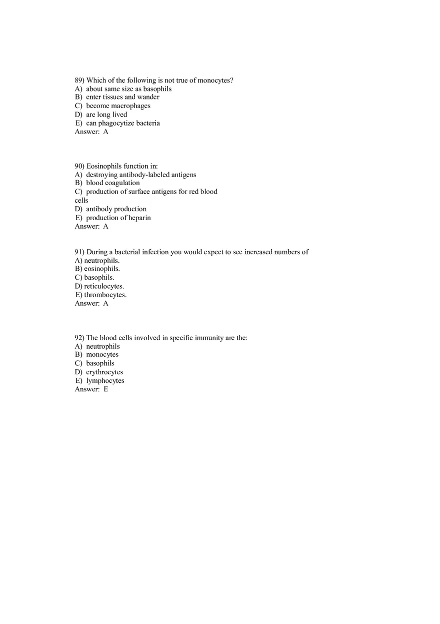 Anatomy and Physiology (Blood) Answer Key 81-146 - Page 8