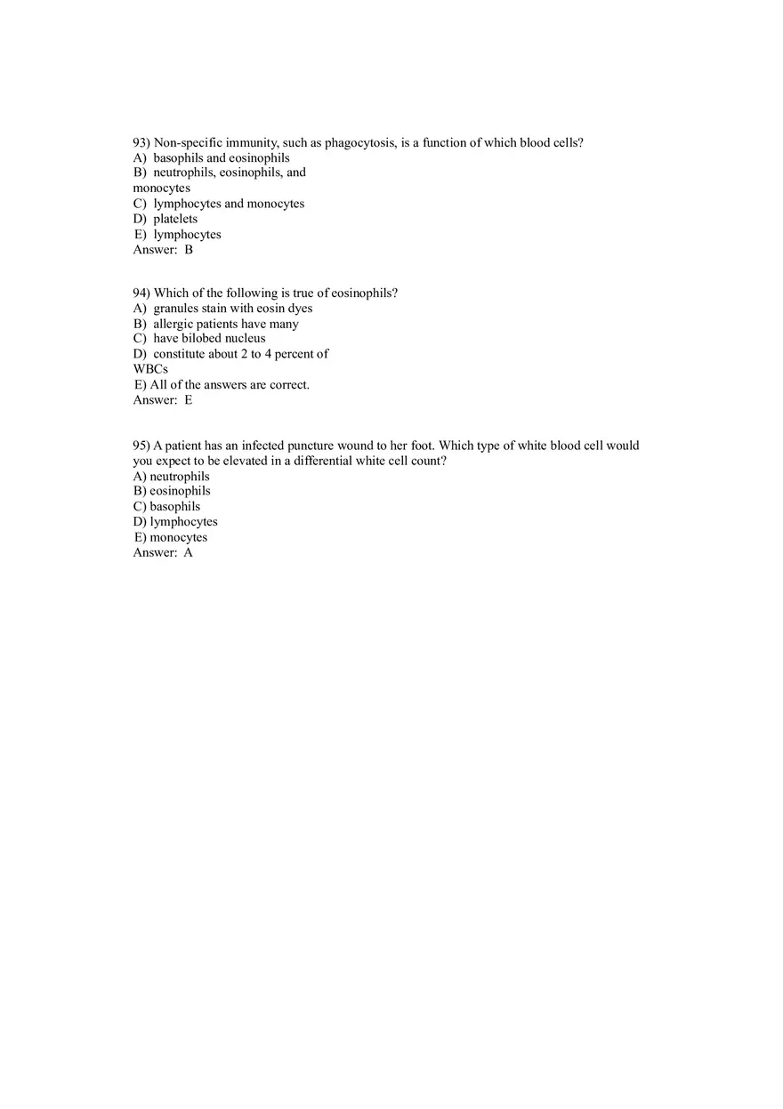 Anatomy and Physiology (Blood) Answer Key 81-146 - Page 9