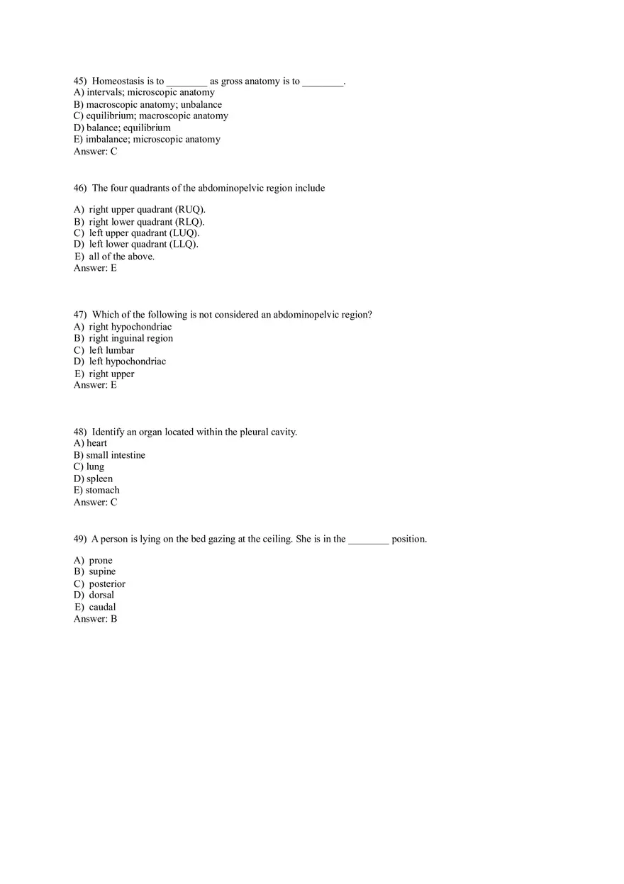 An Introduction to Anatomy and Physiology 82 Practice Questions - Page 15