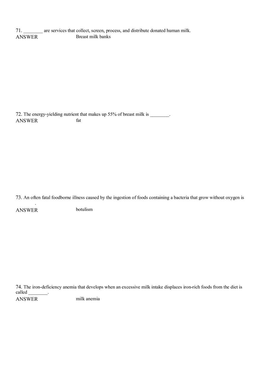 Life Cycle Nutrition - Childhood Obesity Answer Key 4 - Page 1