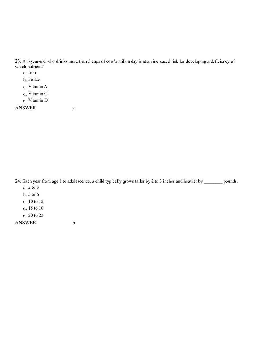 Life Cycle Nutrition - Childhood Obesity Answer Key 1 - Page 10