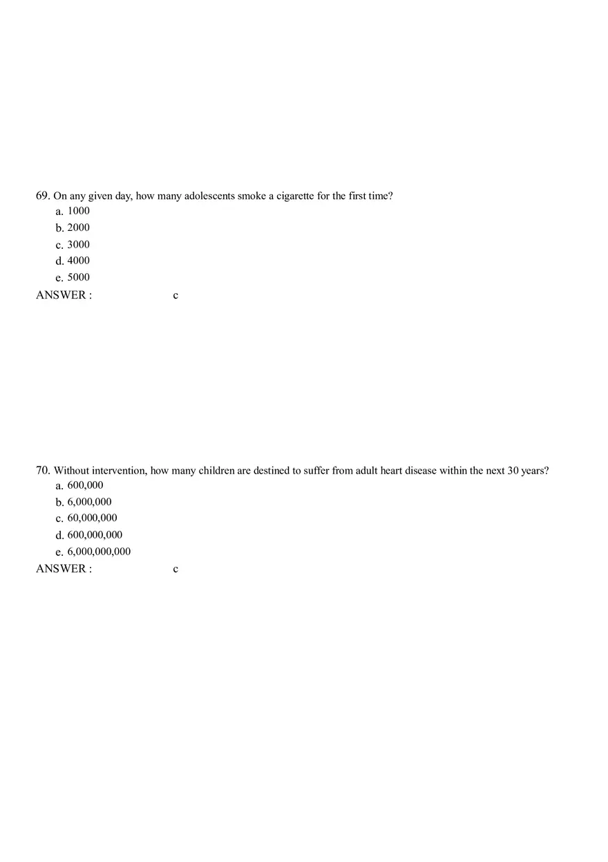 Life Cycle Nutrition - Childhood Obesity Answer Key 3 - Page 10