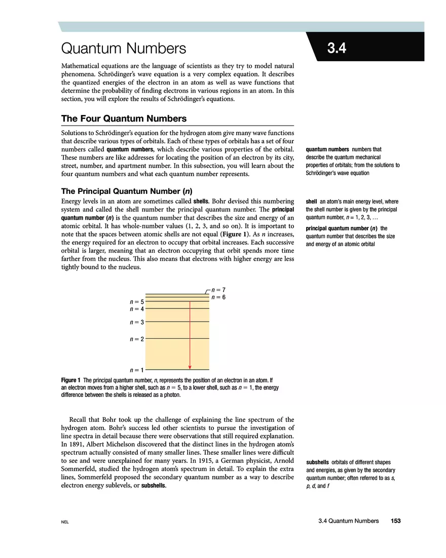 3.4 Quantum Numbers - Page 1