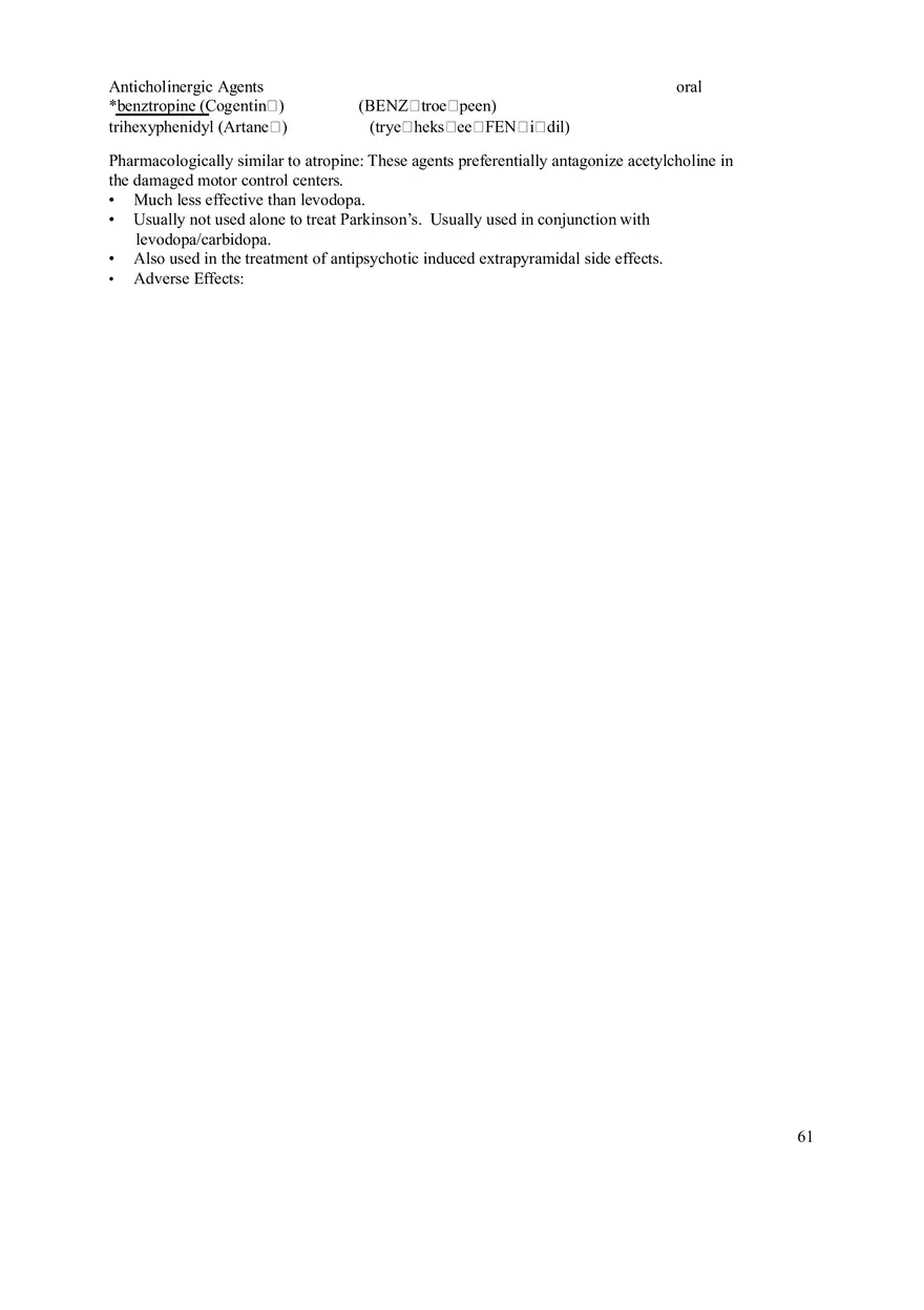 Clinical Pharmacology Study Guide (Sedatives, Hypnotics) - Page 8