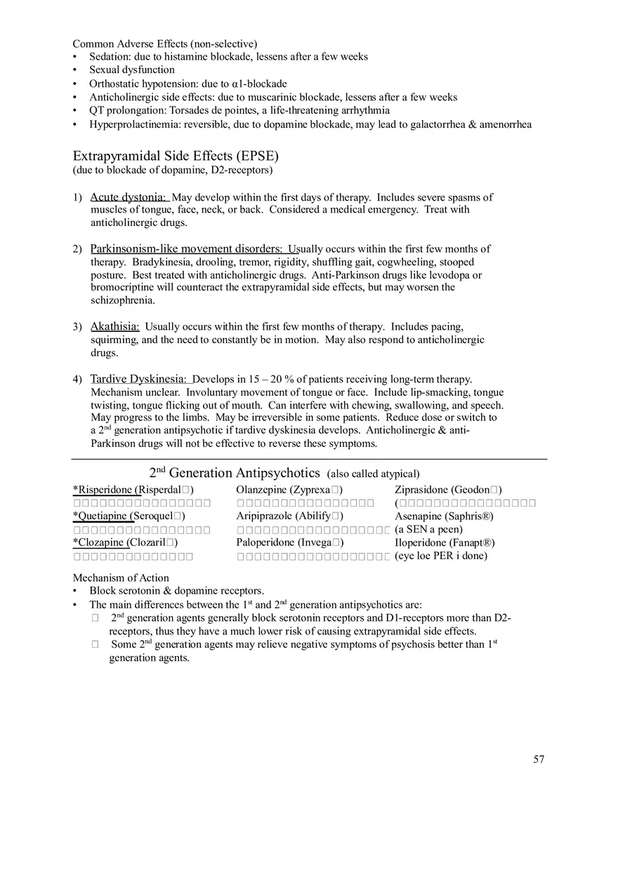 Clinical Pharmacology Study Guide (Sedatives, Hypnotics) - Page 4