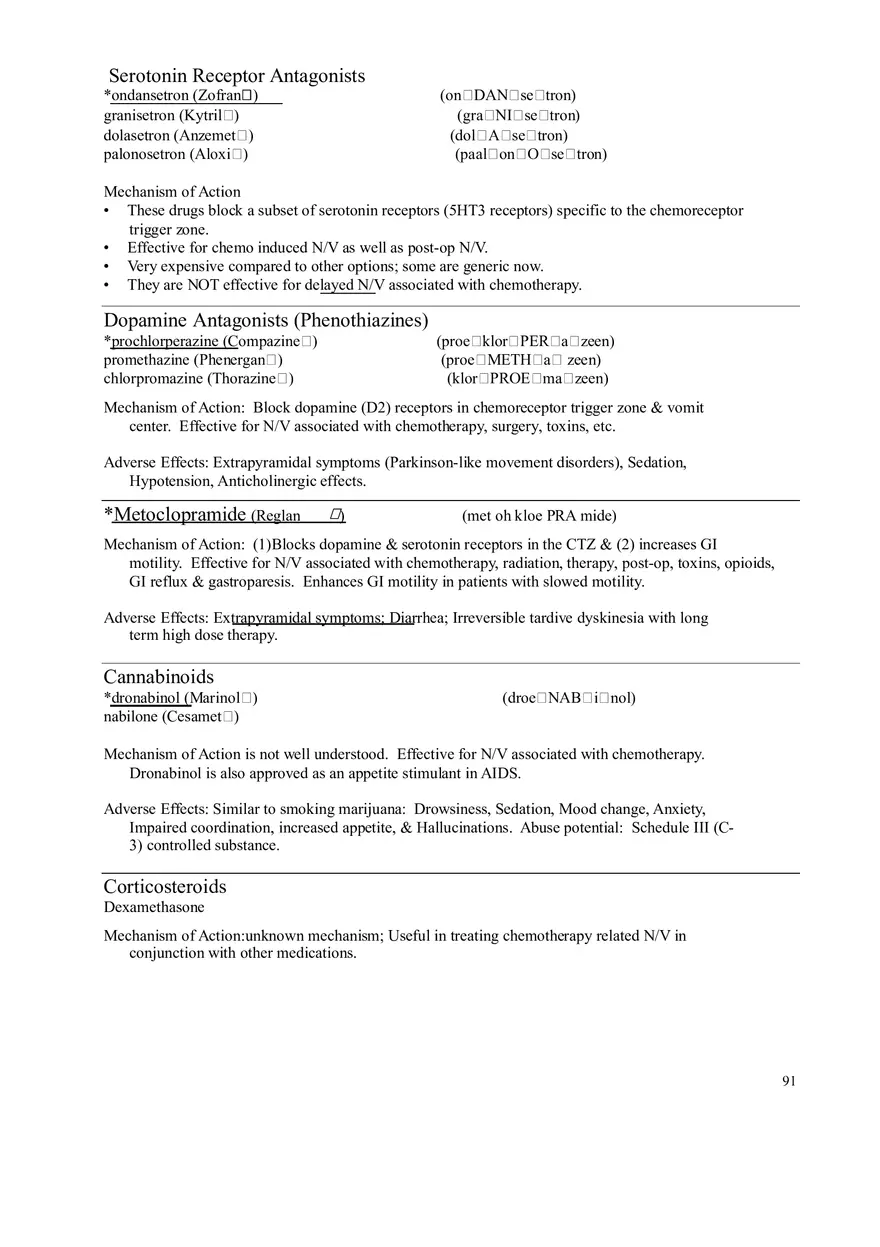 Clinical Pharmacology Study Guide (Antihistamines) - Page 7