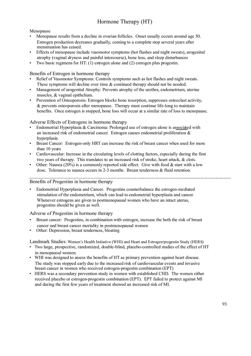 Clinical Pharmacology Study Guide (Antihistamines) - Page 9