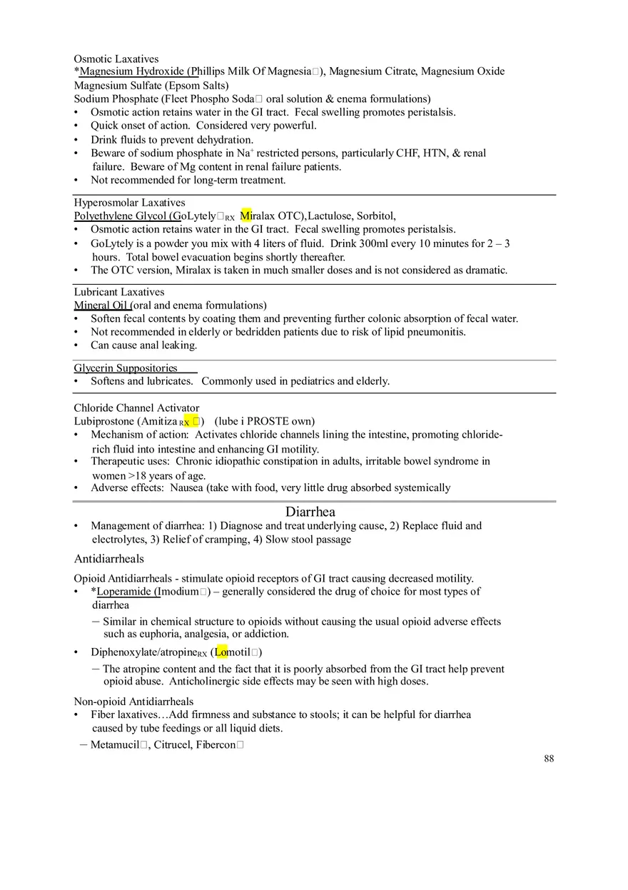 Clinical Pharmacology Study Guide (Antihistamines) - Page 4