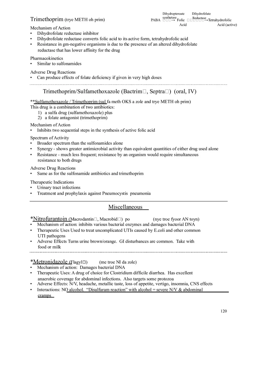Clinical Pharmacology Study Guide (Beta-lactam Antibiotics) - Page 4