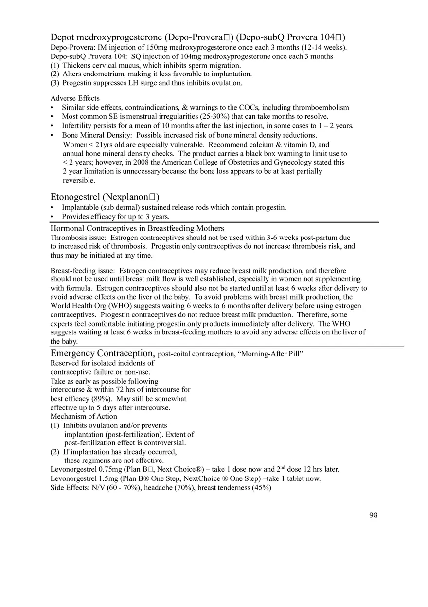 Clinical Pharmacology Study Guide (Ethinyl Estradiol) - Page 2