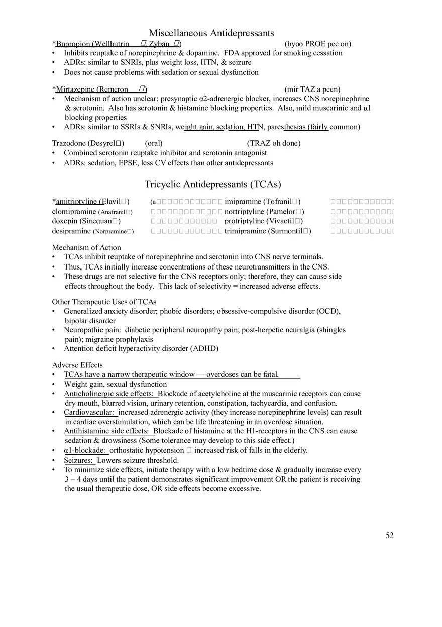 Clinical Pharmacology Study Guide (Pharmacological Treatment) - Page 11