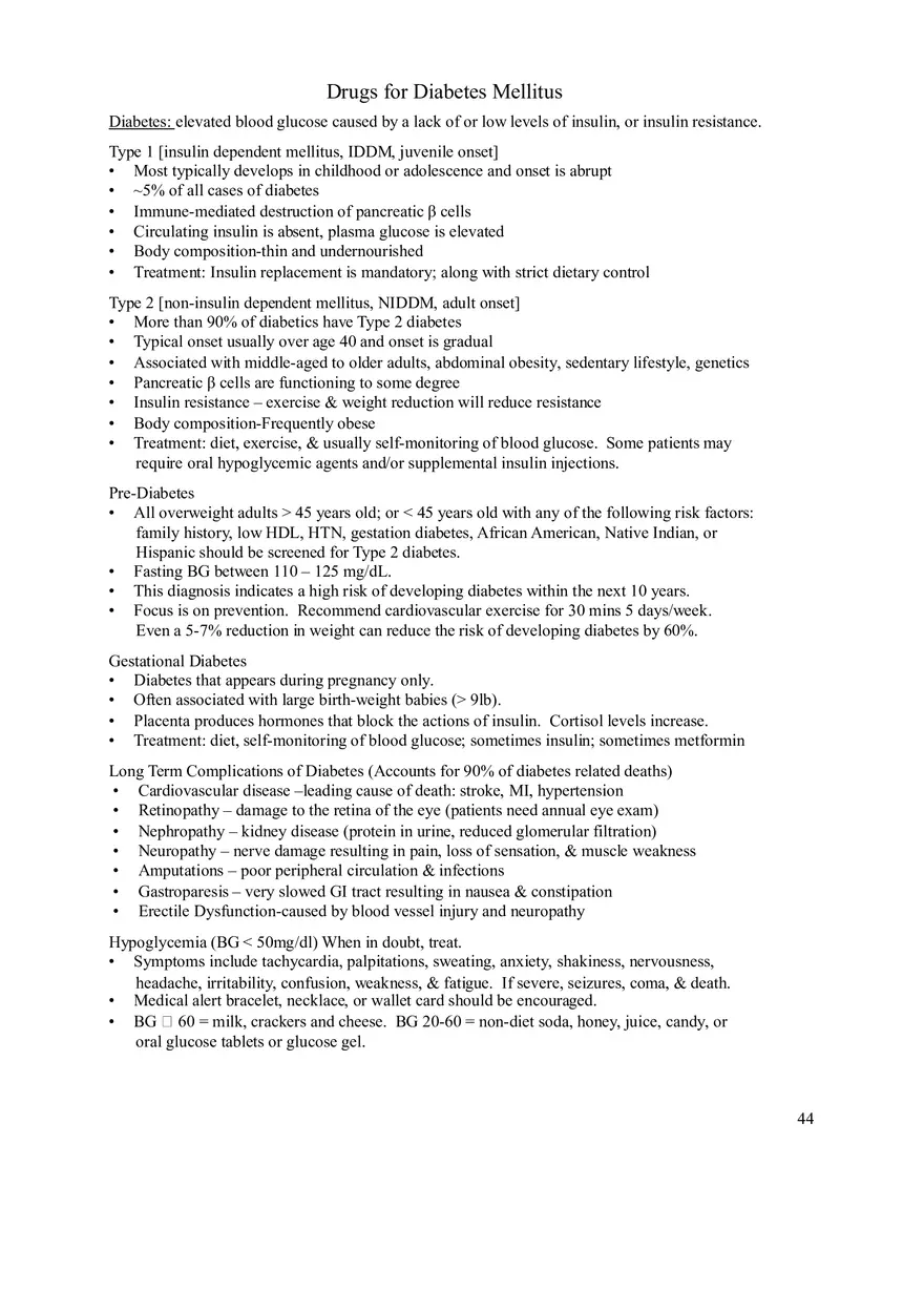 Clinical Pharmacology Study Guide (Pharmacological Treatment) - Page 2