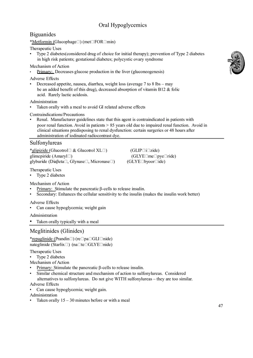 Clinical Pharmacology Study Guide (Pharmacological Treatment) - Page 6