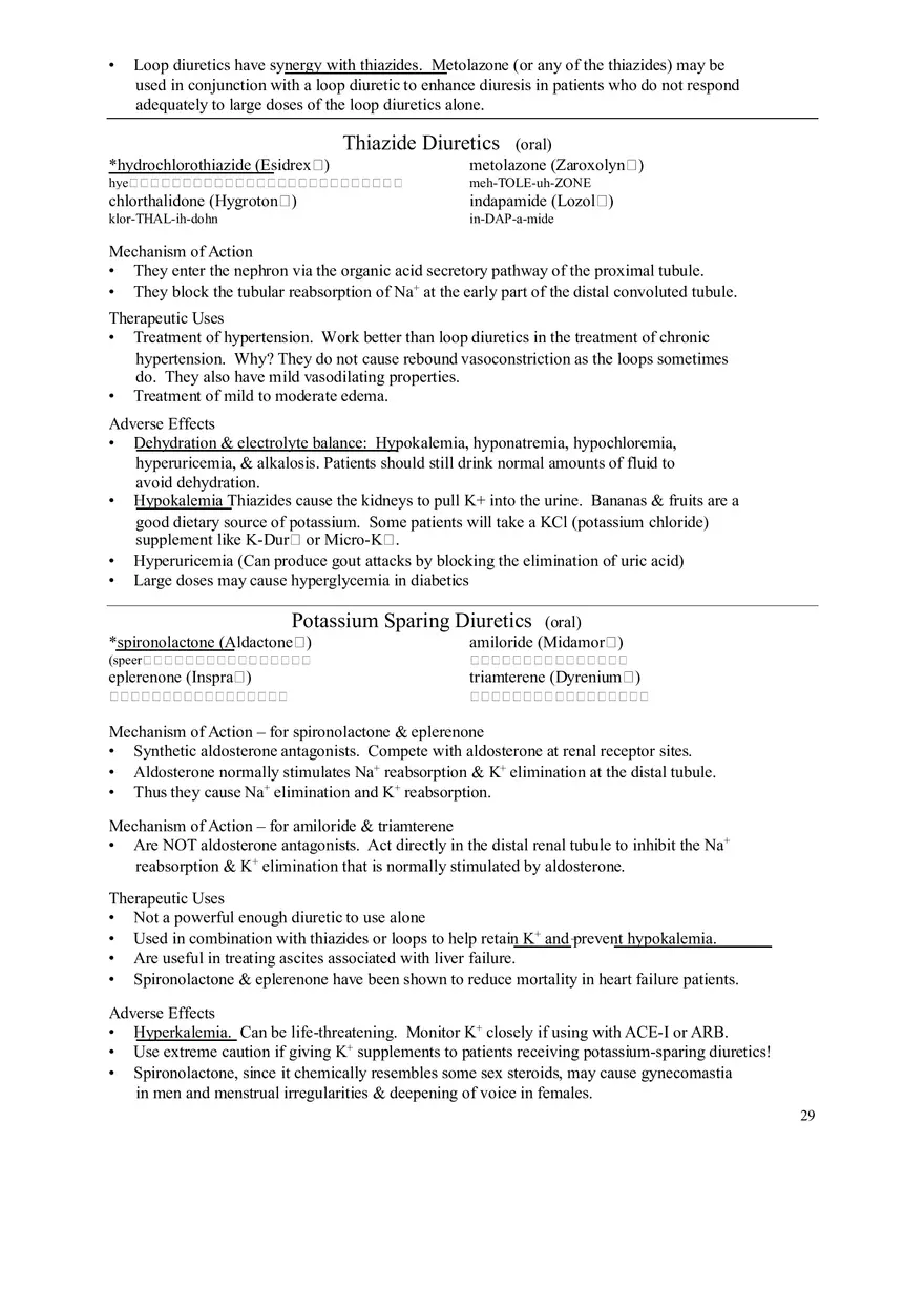 Clinical Pharmacology Study Guide (Antihypertensives) - Page 8