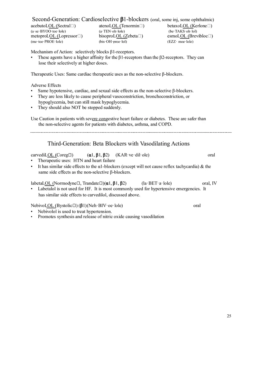 Clinical Pharmacology Study Guide (Antihypertensives) - Page 4