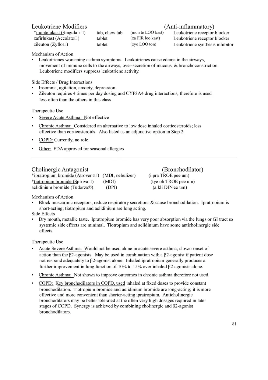 Clinical Pharmacology Study Guide (Opioid Agonist) - Page 8