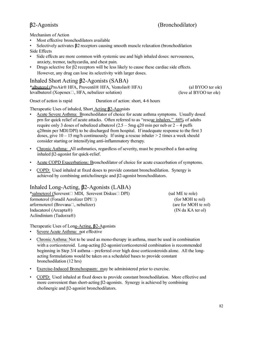 Clinical Pharmacology Study Guide (Opioid Agonist) - Page 9