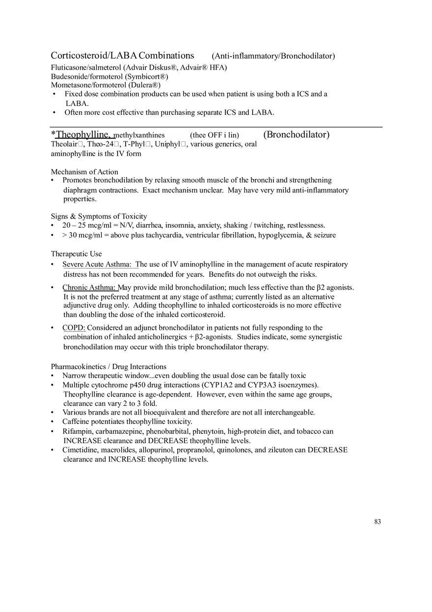 Clinical Pharmacology Study Guide (Opioid Agonist) - Page 10