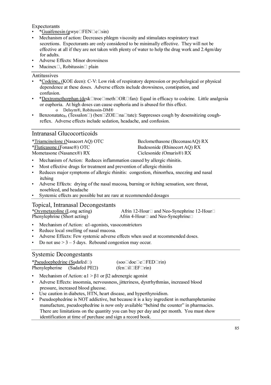Clinical Pharmacology Study Guide (Opioid Agonist) - Page 3
