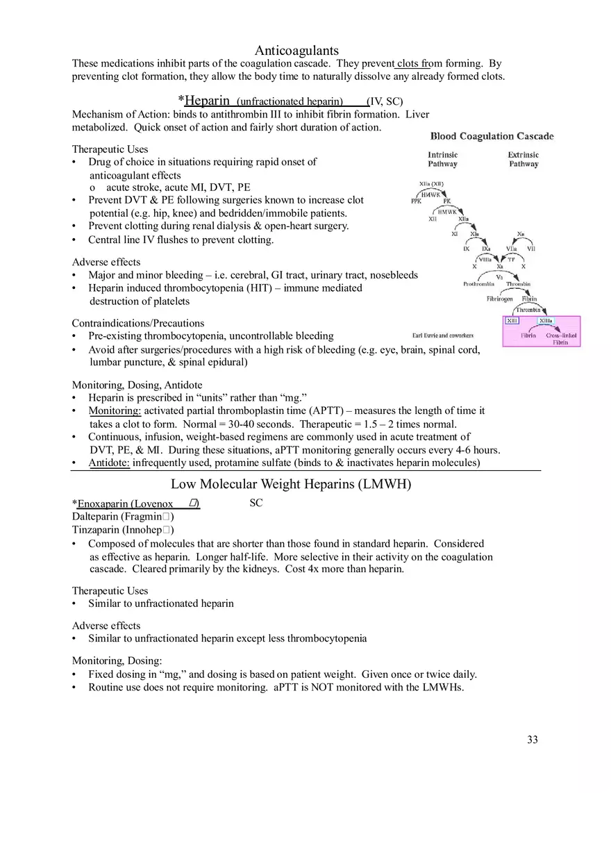 Clinical Pharmacology Study Guide (Antiplatelet Drugs) - Page 2