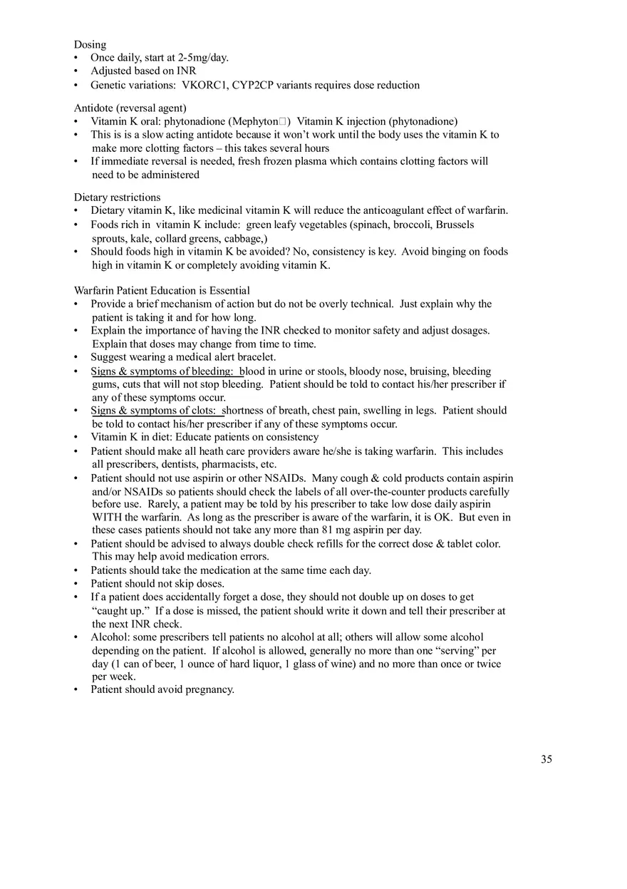 Clinical Pharmacology Study Guide (Antiplatelet Drugs) - Page 5