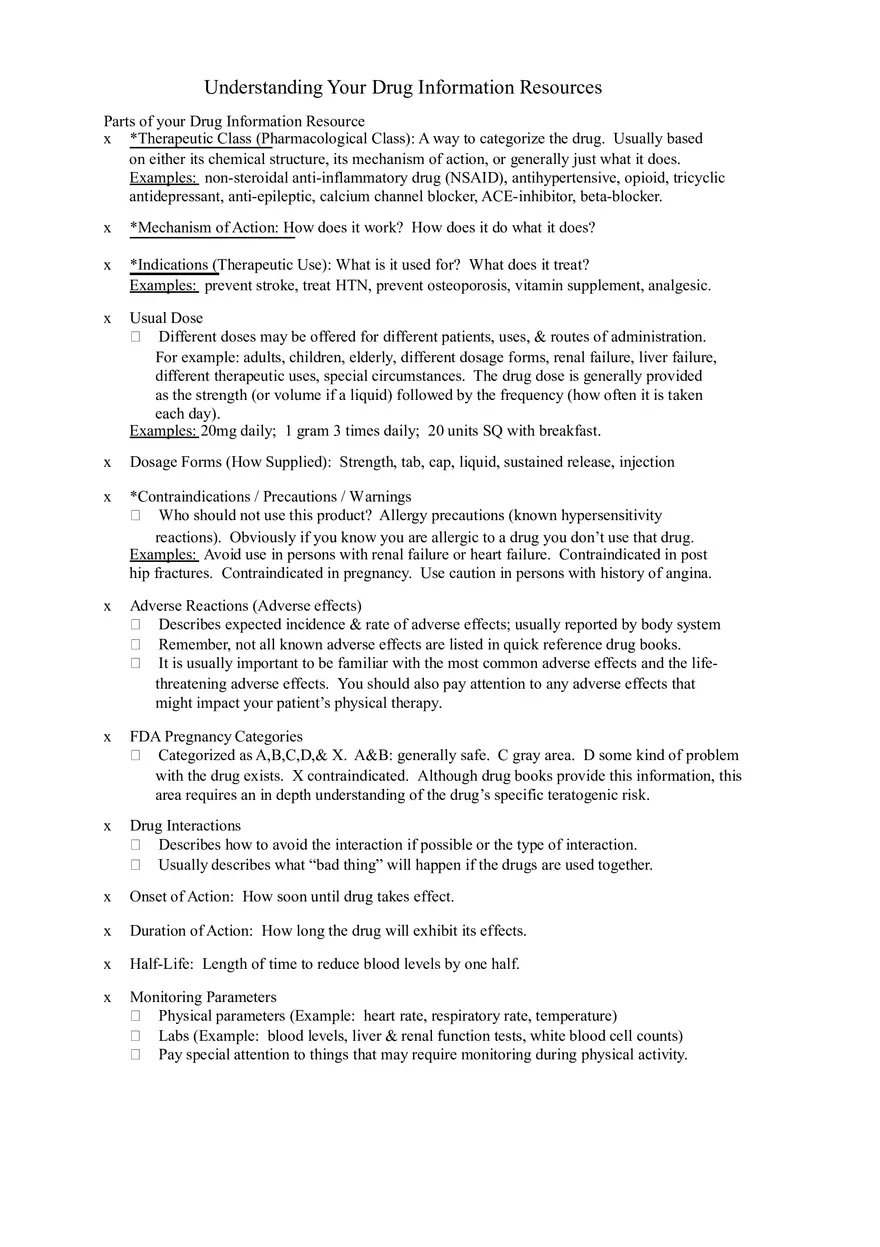 Clinical Pharmacology Study Guide (Introduction to Pharmacology) - Page 2