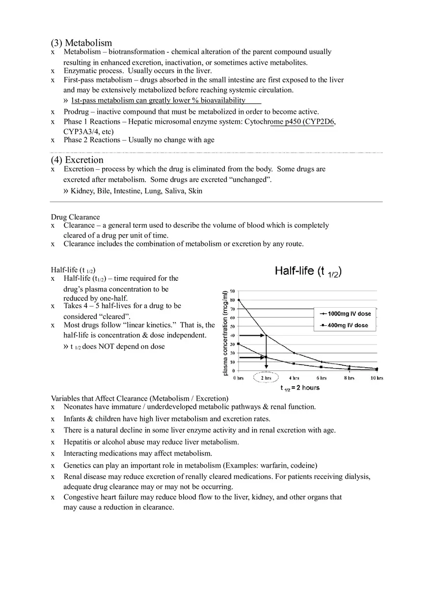 Clinical Pharmacology Study Guide (Introduction to Pharmacology) - Page 6