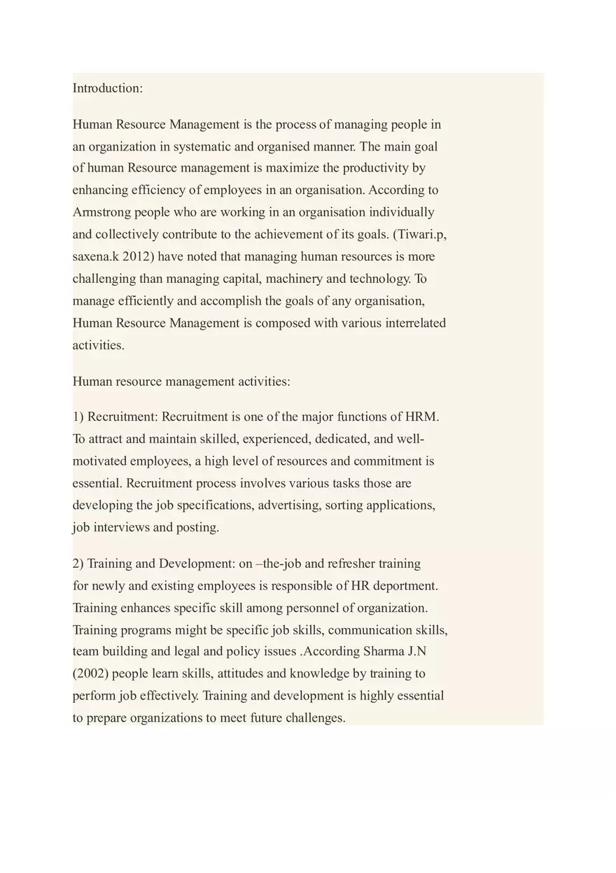 HR Management Activities of HRM - Page 7