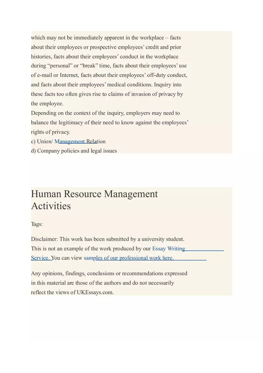 HR Management Activities of HRM - Page 6