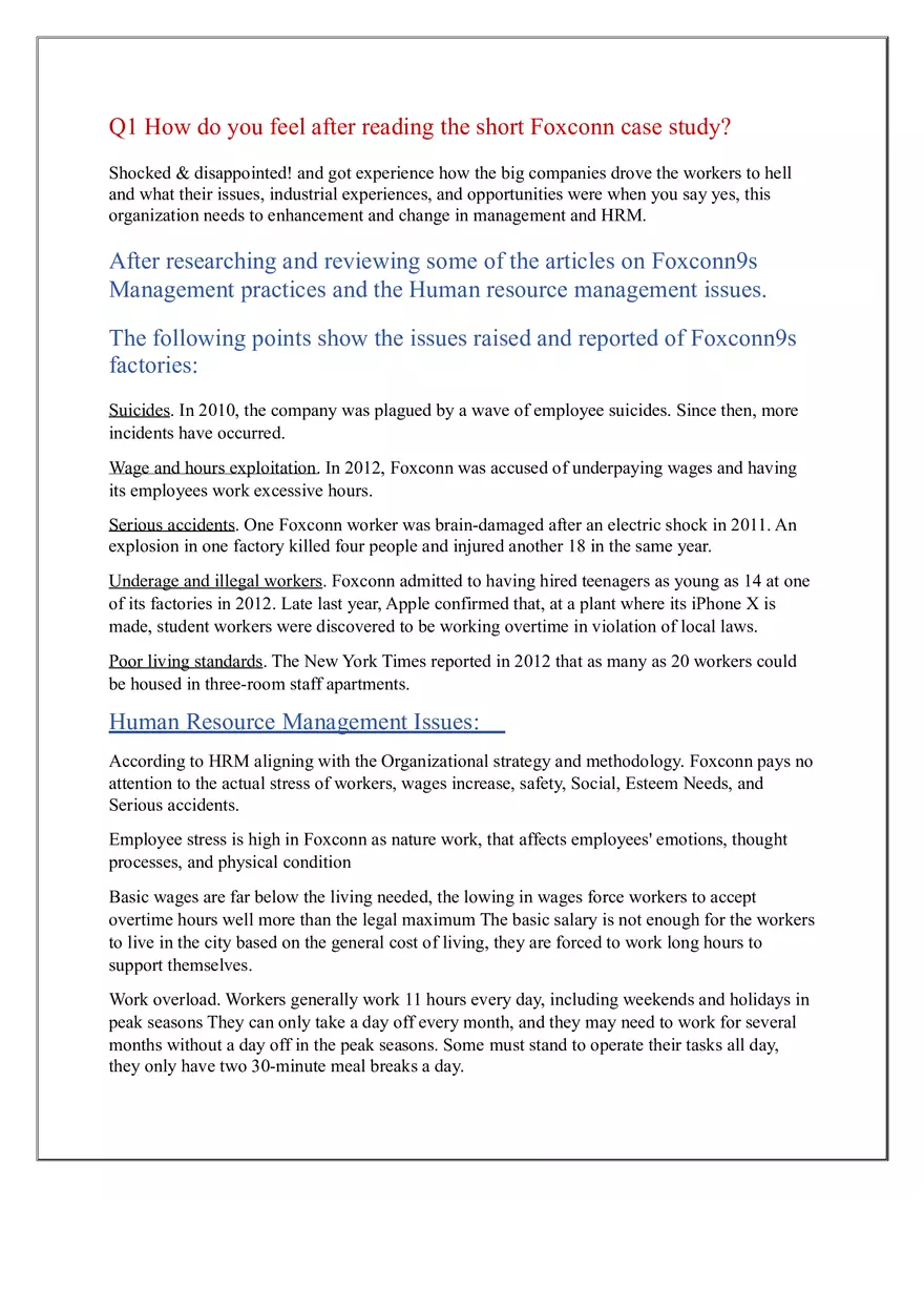 Human Resource Management and Organizational Practices A Case Study on Foxconn - Page 2