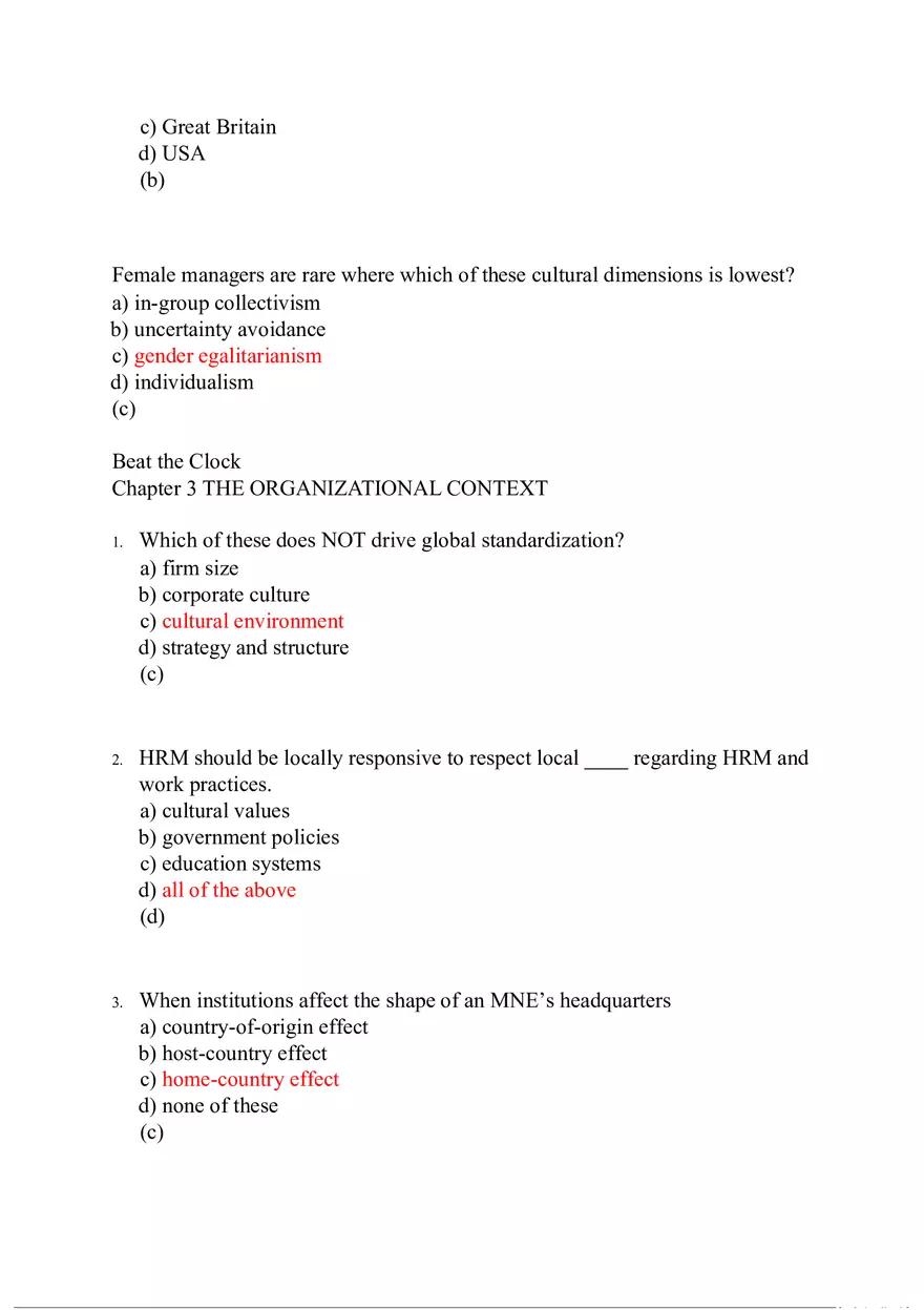 Beat the Clock Answer Key Chapters 1-3 - Page 14