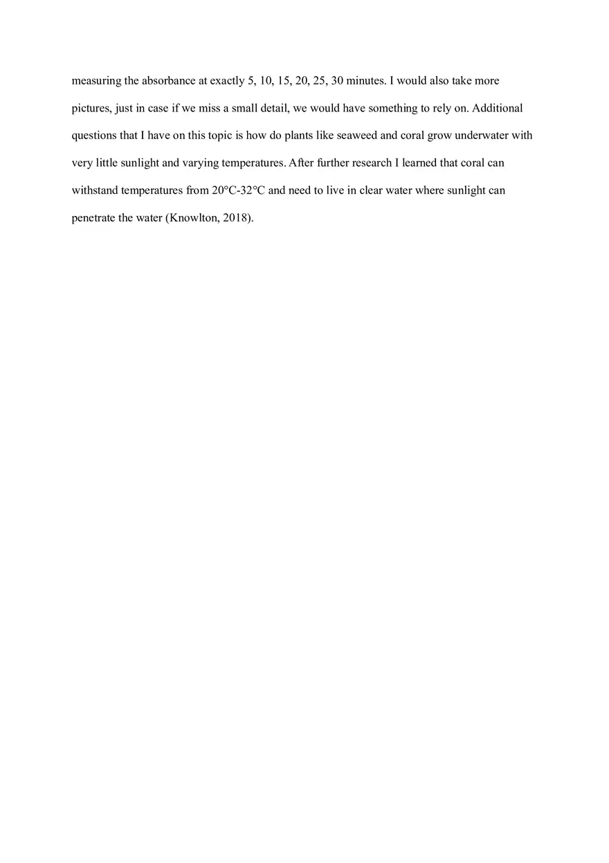 Photosynthesis Lab Report - Page 8