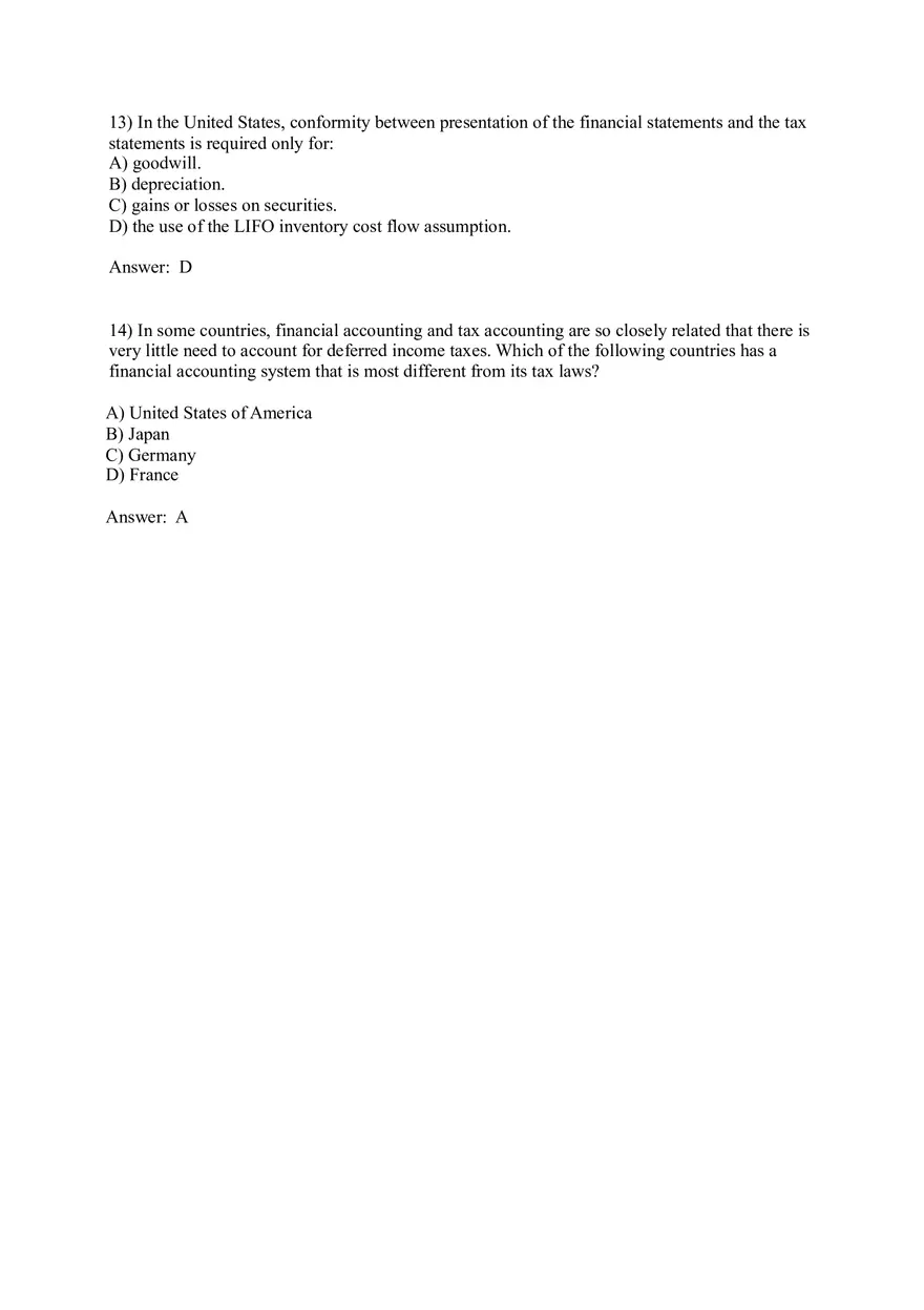 Worldwide Accounting Diversity Answer Key Part 1 - Page 7