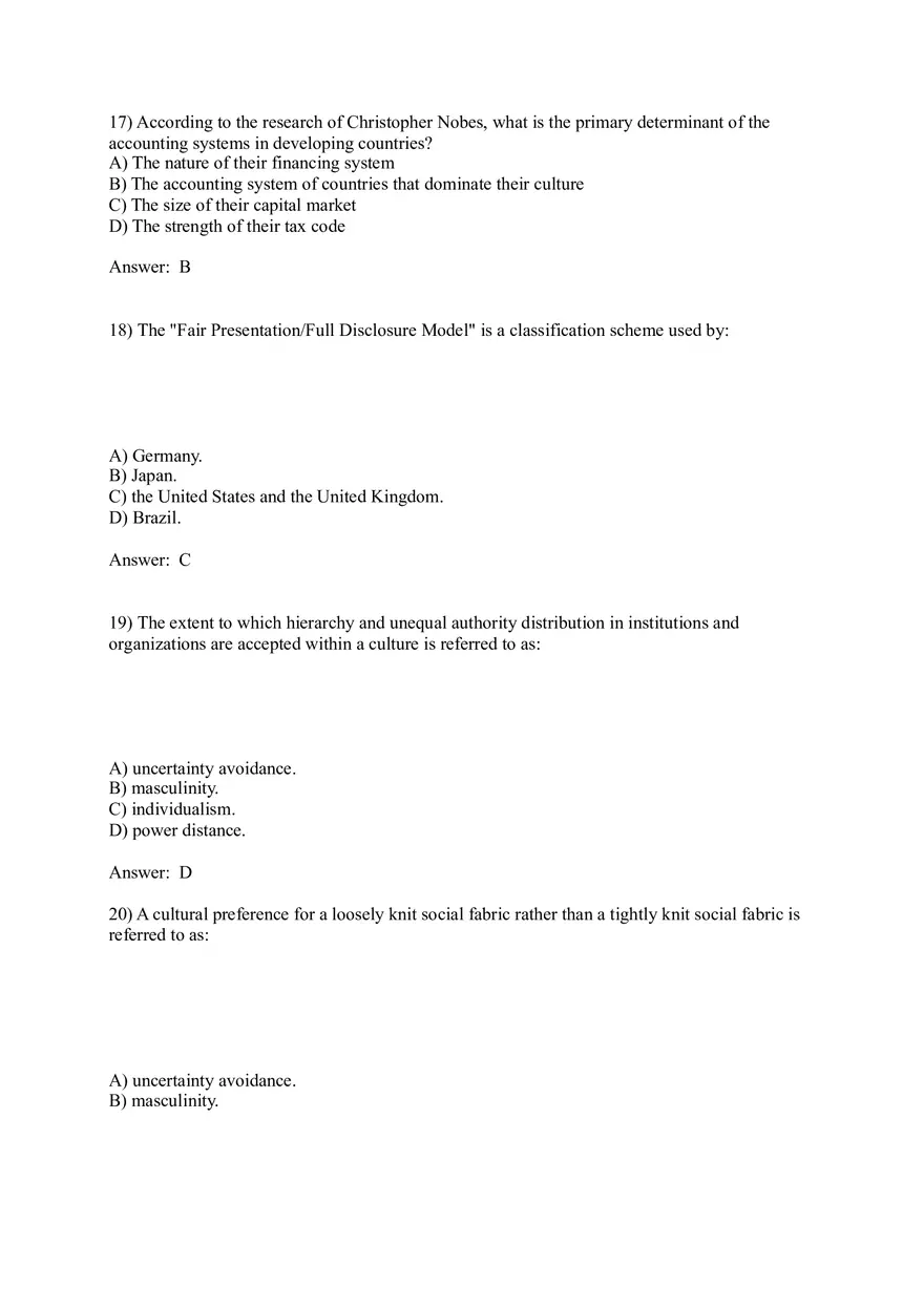 Worldwide Accounting Diversity Answer Key Part 1 - Page 9
