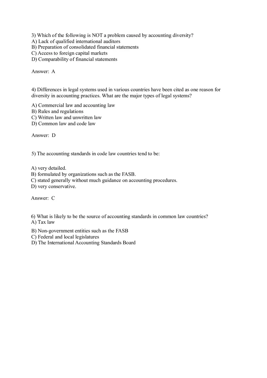 Worldwide Accounting Diversity Answer Key Part 1 - Page 2