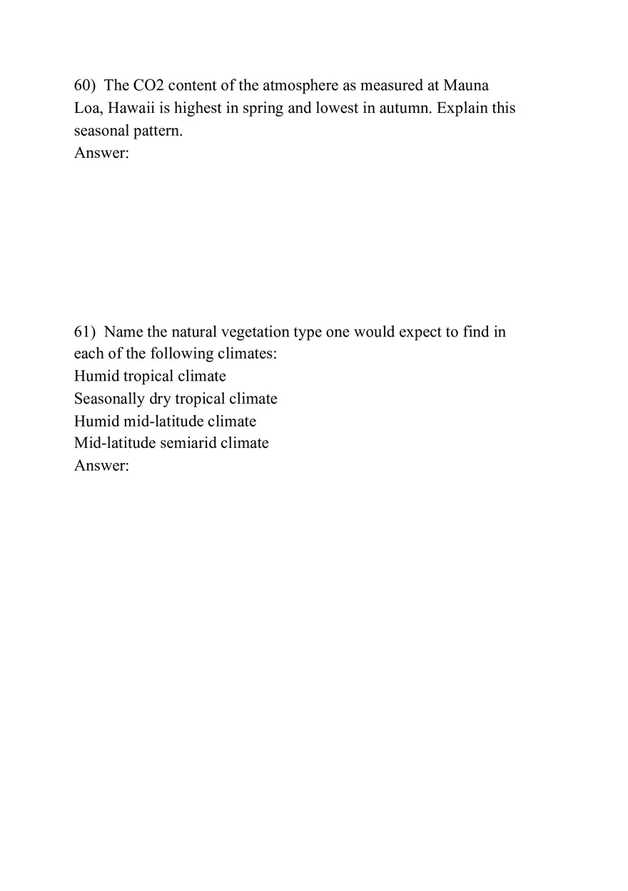 Biochemical Cycles and the Biosphere (Assignment) - Page 7