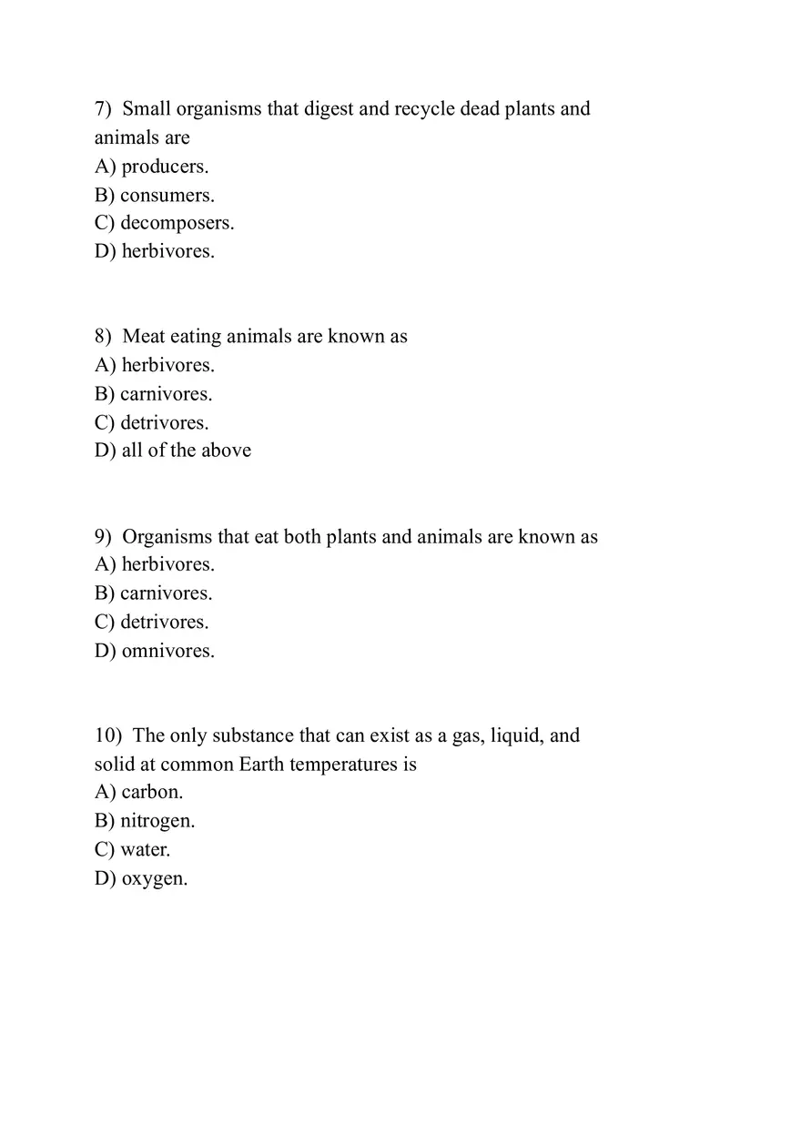 Biochemical Cycles and the Biosphere (Assignment) - Page 8