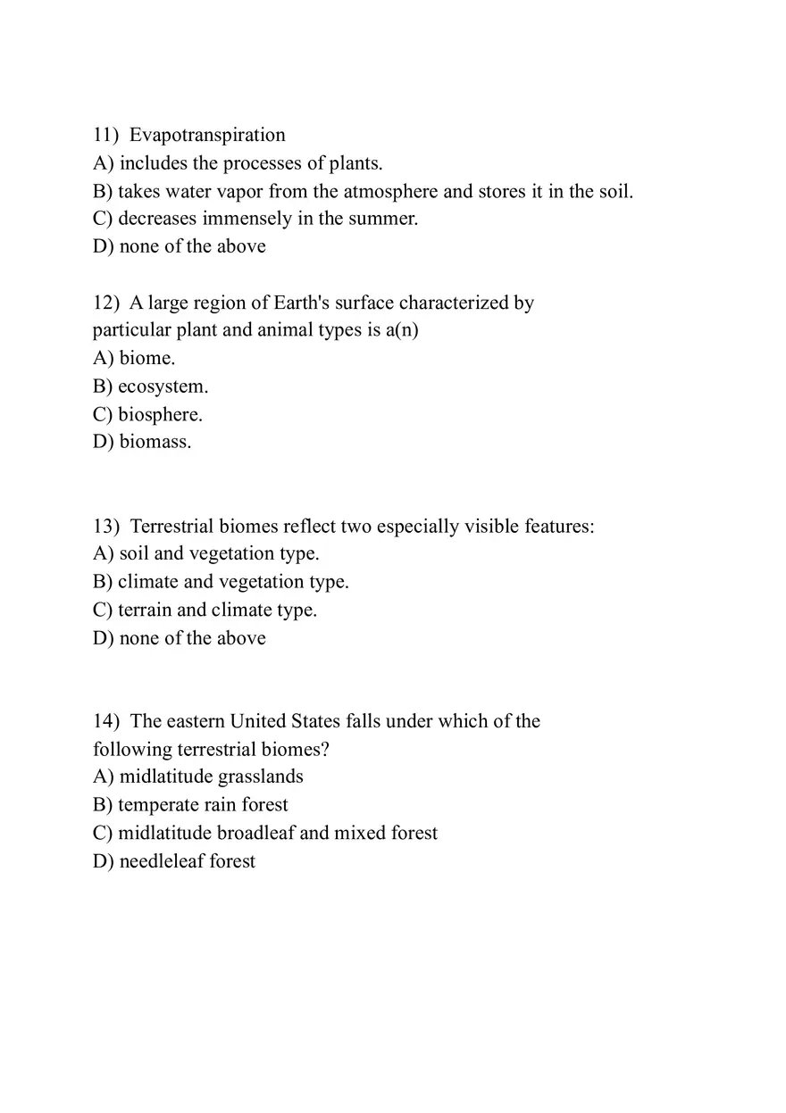 Biochemical Cycles and the Biosphere (Assignment) - Page 9