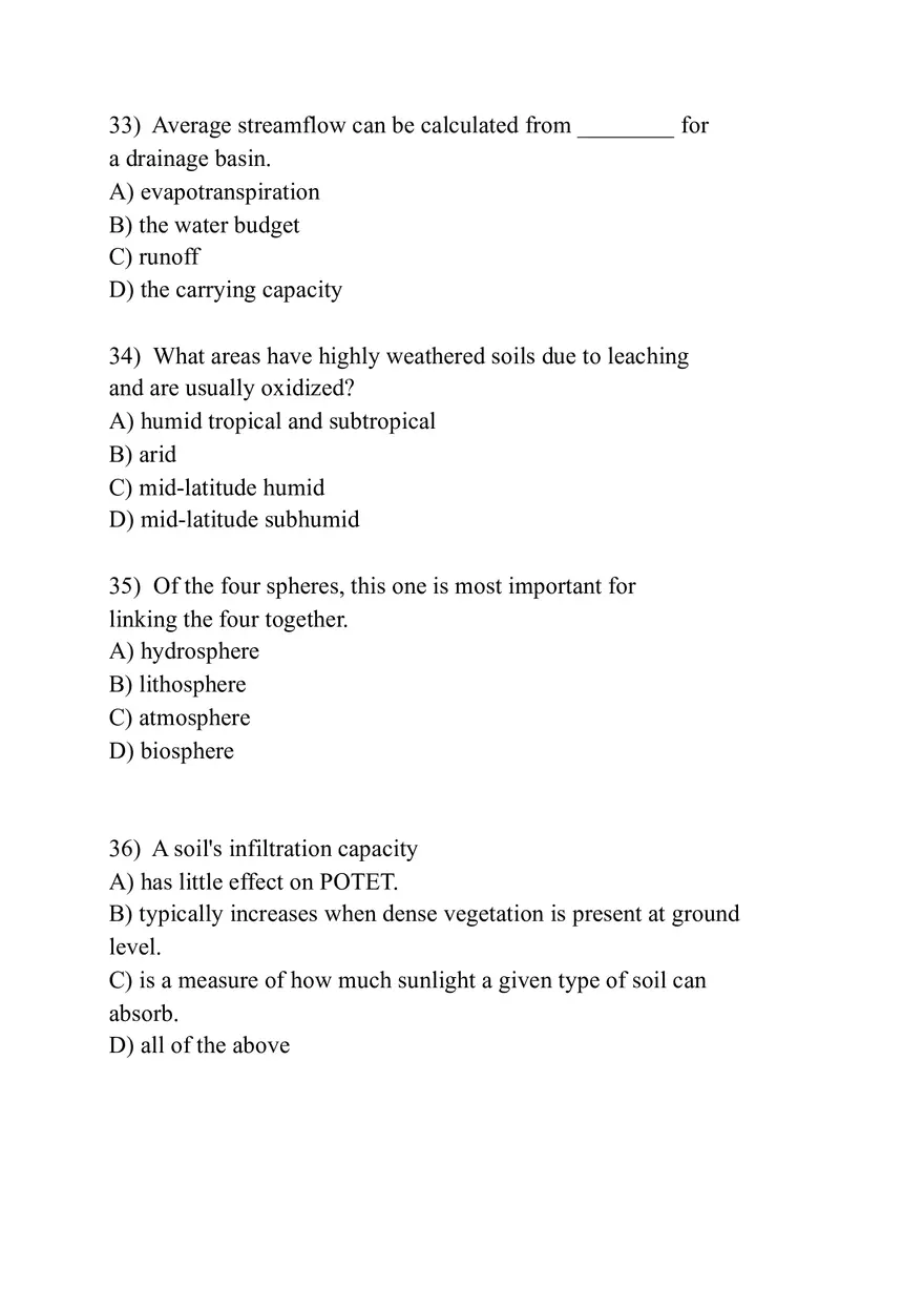 Biochemical Cycles and the Biosphere (Assignment) - Page 15