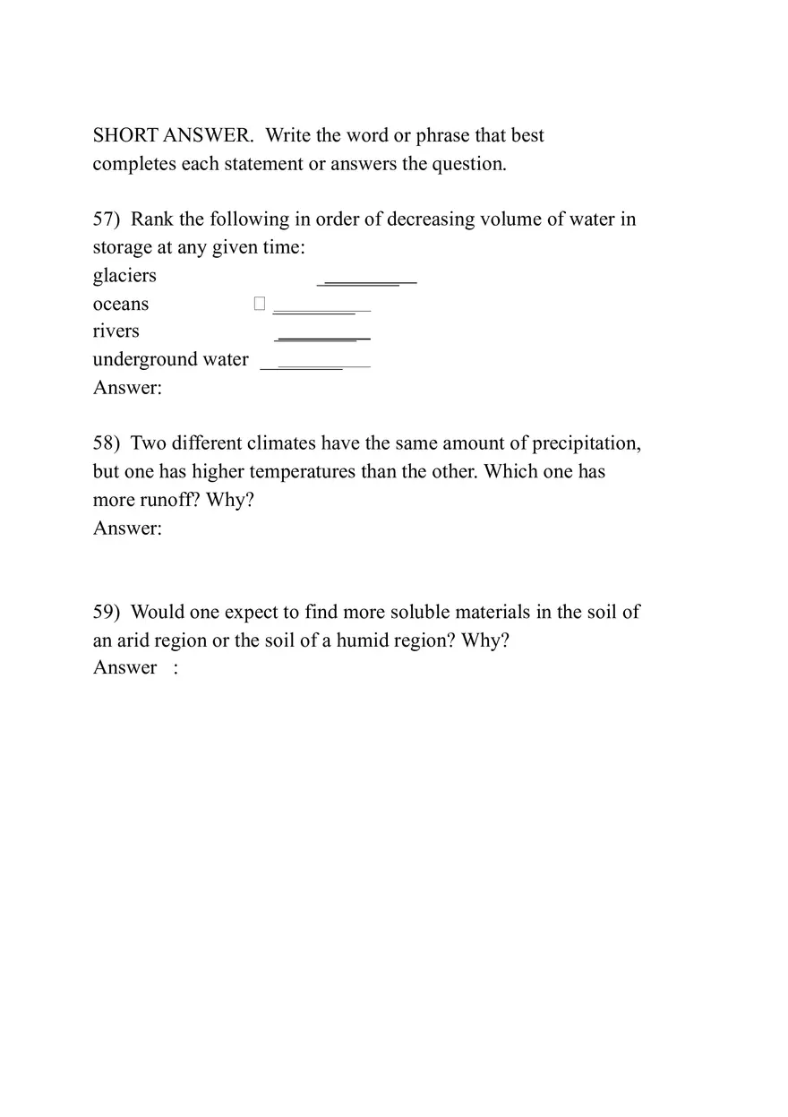 Biochemical Cycles and the Biosphere (Assignment) - Page 6